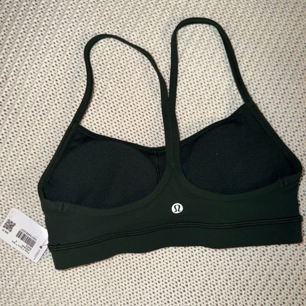 Lululemon Flow Y Nulu Bra Rainforest Green Size 6 - Picture 2 of 3